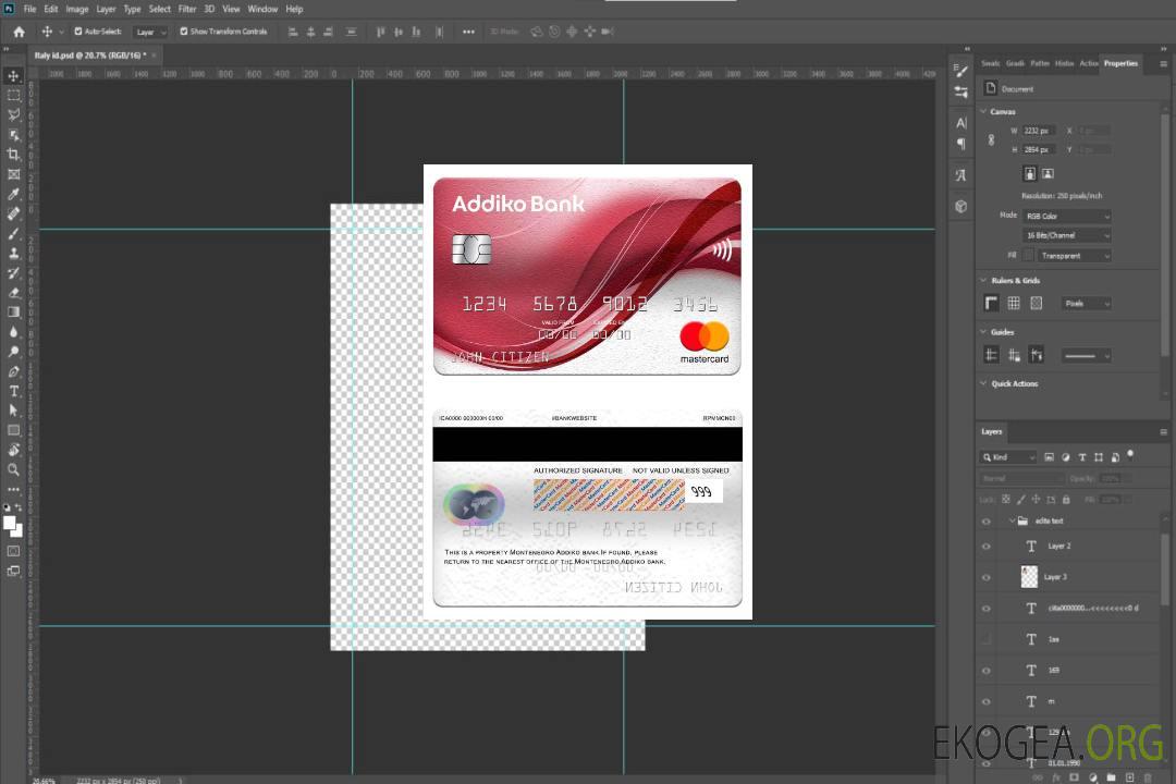 Monténégro Addiko Bank mastercard template Monténégro Addiko Bank mastercard template